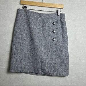 Talbots NWOT Women’s Size 6 Gray Wool Blend Herringbone‎ Pencil Skirt Lined